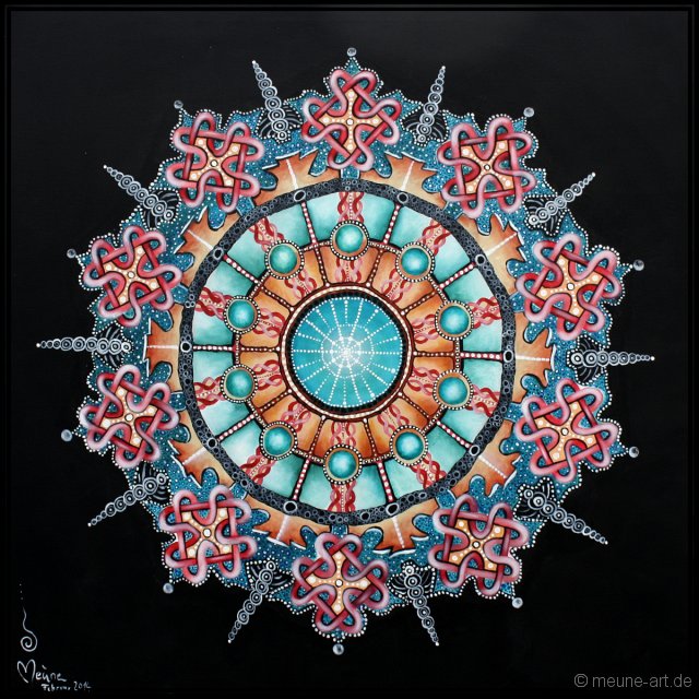 Balance in Blau Acryl auf Leinwand;
100 x 100 cm